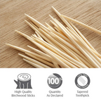 Bamboo Toothpicks - Food Grade, Splinter Free (500 pcs)
